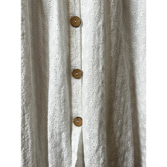 Altar'd State‎ Eyelet Embroidered Halter White Dress Sz Small Women 100% Cotton - Picture 3 of 11